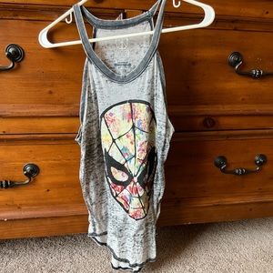Floral Spider-man tank top
